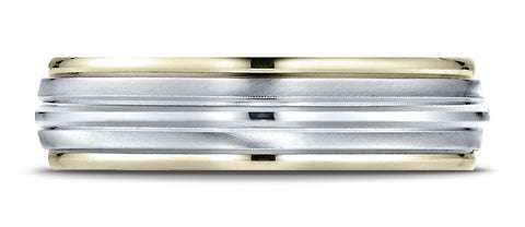 Benchmark-14K-Two-Toned-Gold-6mm-Comfort-Fit-High-Polished-Carved-Design-Wedding-Band-Ring--Size-6.25--CF1560214KWY06.25