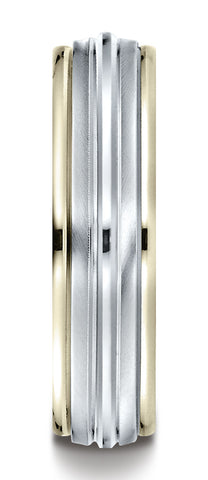 Benchmark-14K-Two-Toned-Gold-6mm-Comfort-Fit-High-Polished-Carved-Design-Wedding-Band-Ring--Size-6.5--CF1560214KWY06.5