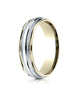 Benchmark-14K-Two-Toned-Gold-6mm-Comfort-Fit-High-Polished-Carved-Design-Wedding-Band-Ring--Size-6--CF1560214KWY06