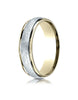 Benchmark-14K-Two-Toned-Gold-6mm-Comfort-Fit-Carved-Design-Wedding-Band-Ring-with-Swirl-Finish--Size-6--CF15607014KWY06