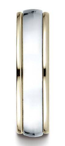 Benchmark-14K-Two-Toned-Gold-6mm-Comfort-Fit-High-Polished-Carved-Design-Wedding-Band-Ring--Size-6.5--CF1560814KWY06.5