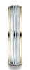 Benchmark-14K-Two-Toned-Gold-6mm-Comfort-Fit-High-Polished-Center-Cut-Carved-Design-Wedding-Band-Sz-6.5--CF15641114KWY06.5