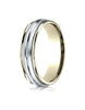 Benchmark-14K-Two-Toned-Gold-6mm-Comfort-Fit-High-Polished-Center-Cut-Carved-Design-Wedding-Band--Size-6--CF15641114KWY06