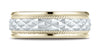 Benchmark-14K-Two-Toned-Gold-8mm-Comfort-Fit-Round-Edge-Cross-Hatch-Patterned-Band--Size-6.25--CF15804014KWY06.25