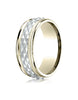 Benchmark-14K-Two-Toned-Gold-8mm-Comfort-Fit-Round-Edge-Cross-Hatch-Patterned-Band--Size-6--CF15804014KWY06