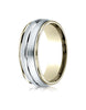 Benchmark-14K-Two-Toned-Gold-8mm-Comfort-Fit-High-Polished-Center-Cut-Carved-Design-Wedding-Band--Size-6--CF15841114KWY06
