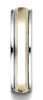 Benchmark-14K-Two-Toned-Gold-6mm-Comfort-Fit-High-Polished-Carved-Design-Band-with-Milgrain--Size-6.5--CF17601314KWY06.5
