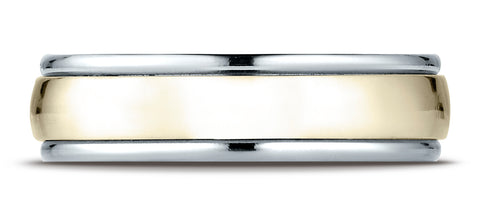 Benchmark-14K-Two-Toned-Gold-6mm-Comfort-Fit-High-Polished-Carved-Design-Wedding-Band-Ring--Size-6.25--CF1760814KWY06.25