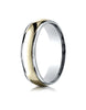 Benchmark-14K-Two-Toned-Gold-6mm-Comfort-Fit-High-Polished-Carved-Design-Wedding-Band-Ring--Size-6--CF1760814KWY06