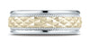 Benchmark-14K-Two-Toned-Gold-8mm-Comfort-Fit-Round-Edge-Cross-Hatch-Patterned-Band--Size-6.25--CF17804014KWY06.25