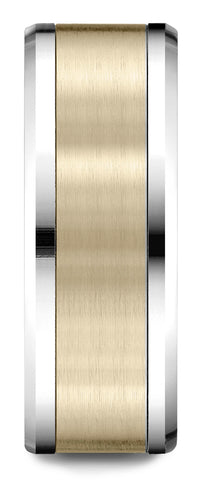 Benchmark-14k-Two-Toned-Gold-8mm-Comfort-Fit-Drop-Bevel-Satin-Finish-Design-Band--Size-6.5--CF20801014KWY06.5