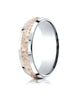 Benchmark-14k-Two-Toned-Gold-6mm-Comfort-Fit-Hammer-Finish-Beveled-Edge-Design-Band--Size-6--CF22630314KRW06
