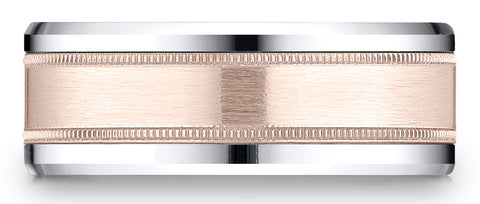 Benchmark-14k-Two-Toned-Gold-8mm-Comfort-Fit-Drop-Bevel-Satin-Finish-Milgrain-Design-Band--Size-6.25--CF228013S14KRW06.25