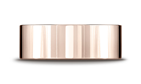 Benchmark-14K-Rose-Gold-8mm-Flat-Comfort-Fit-Wedding-Band-Ring--Size-4.25--CF28014KR04.25