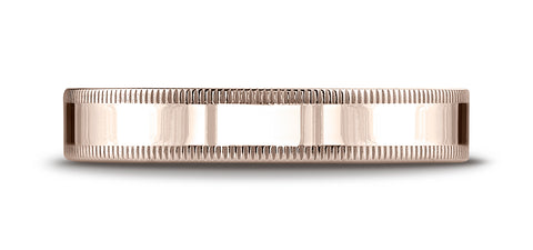 Benchmark-14K-Rose-Gold-4mm-Flat-Comfort-Fit-Wedding-Band-Ring-with-Milgrain--Size-4.25--CF44014KR04.25
