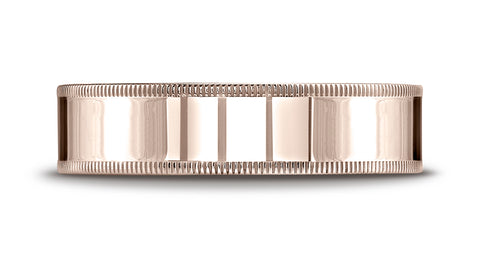Benchmark-14K-Rose-Gold-6mm-Flat-Comfort-Fit-Wedding-Band-Ring-with-Milgrain--Size-4.25--CF46014KR04.25