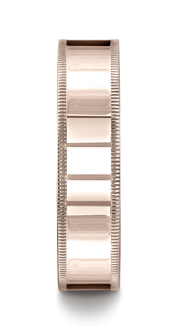 Benchmark-14K-Rose-Gold-6mm-Flat-Comfort-Fit-Wedding-Band-Ring-with-Milgrain--Size-4.5--CF46014KR04.5