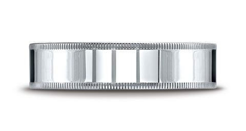 Benchmark-18K-White-Gold-6mm-Flat-Comfort-Fit-Wedding-Band-Ring-with-Milgrain--Size-4.25--CF46018KW04.25