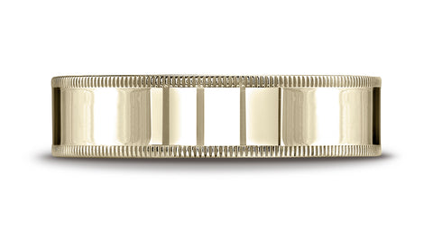 Benchmark-14K-Yellow-Gold-6mm-Flat-Comfort-Fit-Wedding-Band-Ring-with-Milgrain--Size-4.25--CF46014KY04.25