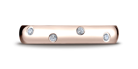 Benchmark-14K-Rose-Gold-4mm-Comfort-Fit-Burnish-Set-12-Stone-Diamond-Eternity-Wedding-Band--.24Ct--Sz-4.25--CF51413114KR04.25