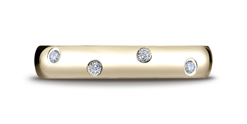 Benchmark-14K-Yellow-Gold-4mm-Comfort-Fit-Burnish-Set-12-Stone-Diamond-Eternity-Wedding-Band--.24Ct--4.25--CF51413114KY04.25