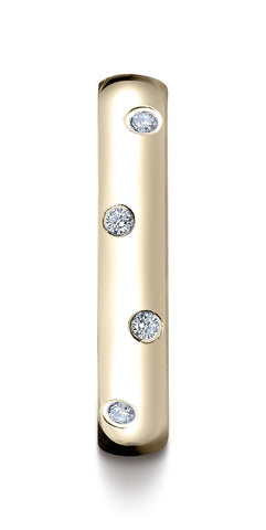 Benchmark-14K-Yellow-Gold-4mm-Comfort-Fit-Burnish-Set-12-Stone-Diamond-Eternity-Band--.24Ct--Size-4.5--CF51413114KY04.5
