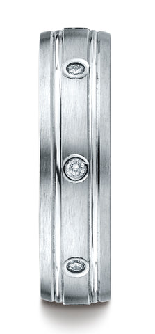 Benchmark-Palladium-6mm-Comfort-Fit-Burnish-Set-8-Stone-Satin-Finish-Diamond-Eternity-Band--.16Ct.--4.5--CF516148PD04.5