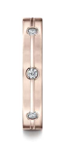 Benchmark-14K-Rose-Gold-6mm-Comfort-Fit-Etched-Burnish-Set-8-Stone-Diamond-Eternity-Band--.32Ct--Sz-4.5--CF52412814KR04.5