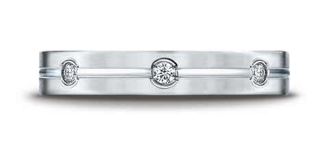 Benchmark-Platinum-6mm-Comfort-Fit-Etched-Burnish-Set-8-Stone-Diamond-Eternity-Wedding-Band--.32Ct--Sz-4.25--CF524128PT04.25