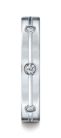 Benchmark-Palladium-6mm-Comfort-Fit-Etched-Burnish-Set-8-Stone-Diamond-Eternity-Band--.32Ct--Size-4.5--CF524128PD04.5