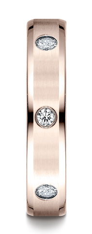 Benchmark-14K-Rose-Gold-4mm-Comfort-Fit-High-Polish-Edge-Burnish-Set-8-Diamond-Eternity-Band--.32Ct--4.5--CF52413214KR04.5