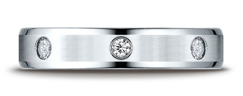 Benchmark-14K-White-Gold-4mm-Comfort-Fit-High-Polish-Edge--Burnish-Set-8-Diamond-Eternity-Band--.32Ct--4.25--CF52413214KW04.25
