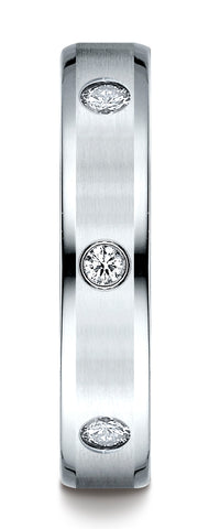 14K-White-Gold-4mm-Comfort-Fit-High-Polish-Edge--Burnish-Set-8-Diamond-Eternity-Band--.32Ct--Size4.5--CF52413214KW04.5