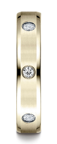 18K-Yellow-Gold-4mm-Comfort-Fit-High-Polish-Edge--Burnish-Set-8-Diamond-Eternity-Band--.32Ct--Size4.5--CF52413218KY04.5