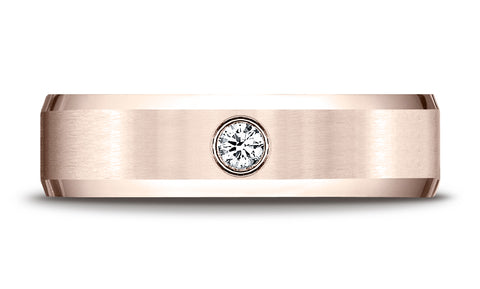 Benchmark-14K-Rose-Gold-6mm-Comfort-Fit-Beveled-Burnish-Set-1-Stone-Diamond-Wedding-Band--.08Ct--Size-4.25--CF52612714KR04.25