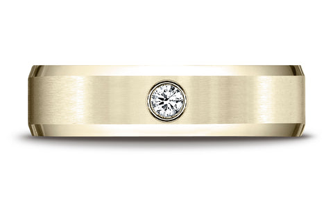 Benchmark-14K-Yellow-Gold-6mm-Comfort-Fit-Beveled-Burnish-Set-1-Stone-Diamond-Wedding-Band--.08Ct--Sz-4.25--CF52612714KY04.25
