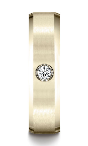 Benchmark-14K-Yellow-Gold-6mm-Comfort-Fit-Beveled-Burnish-Set-1-Stone-Diamond-Wedding-Band--.08Ct--4.5--CF52612714KY04.5