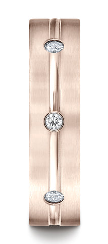 Benchmark-14K-Rose-Gold-6mm-Comfort-Fit-Etched-Burnish-Set-3-Stone-Channel-Diamond-Band--.18Ct--Sz-4.5--CF526128HF14KR04.5