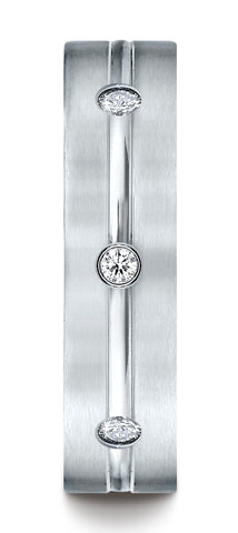 Benchmark-18K-White-Gold-6mm-Comfort-Fit-Etched-Burnish-Set-3-Stone-Channel-Diamond-Band--.18Ct--Sz-4.5--CF526128HF18KW04.5