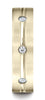 Benchmark-14K-Yellow-Gold-6mm-Comfort-Fit-Etched-Burnish-Set-3-Stone-Channel-Diamond-Band--.18Ct--4.5--CF526128HF14KY04.5