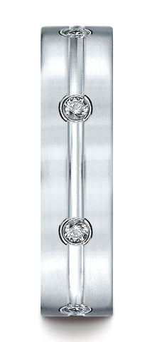 Benchmark-18K-White-Gold-6mm-Comfort-Fit-Etched-Burnish-Set-8-Stone-Diamond-Eternity-Band--.32Ct--4.5--CF52612818KW04.5