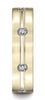 Benchmark-14K-Yellow-Gold-6mm-Comfort-Fit-Etched-Burnish-Set-8-Stone-Diamond-Eternity-Band--.32Ct--4.5--CF52612814KY04.5