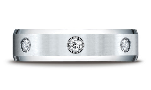 Benchmark-18K-White-Gold-6mm-Comfort-Fit-High-Polish-Edge--Burnish-Set-3-Diamond-Band--.18Ct--Size-4.25--CF526132HF18KW04.25