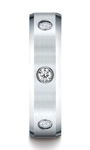 Benchmark-18K-White-Gold-6mm-Comfort-Fit-High-Polish-Edge--Burnish-Set-3-Diamond-Band--.18Ct--Size4.5--CF526132HF18KW04.5