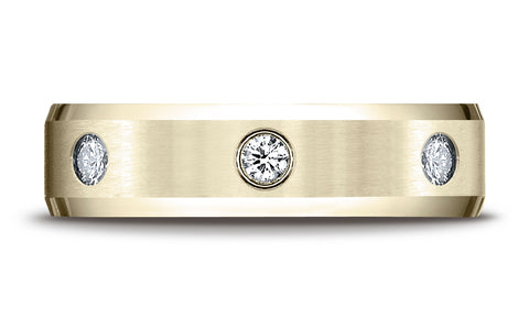 Benchmark-14K-Yellow-Gold-6mm-Comfort-Fit-High-Polish-Edge--Burnish-Set-3-Diamond-Band--.18Ct--Size-4.25--CF526132HF14KY04.25
