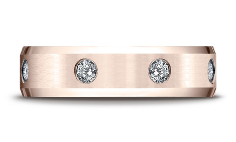 Benchmark-14K-Rose-Gold-6mm-Comfort-Fit-High-Polish-Edge--Burnish-Set-8-Diamond-Eternity-Band--.32Ct--4.25--CF52613214KR04.25