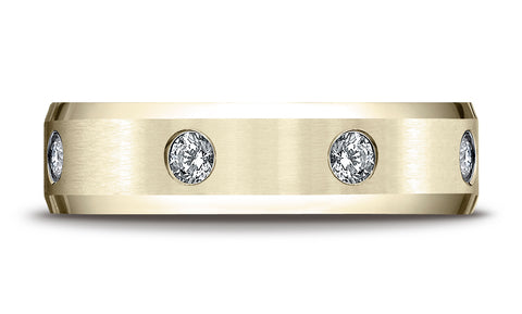 Benchmark-18K-Yellow-Gold-6mm-Comfort-Fit-High-Polish-Edge-Burnish-Set-8-Diamond-Eternity-Band--.32Ct--4.25--CF52613218KY04.25