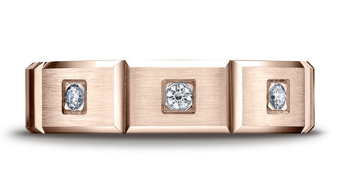 Benchmark-14K-Rose-Gold-6mm-Comfort-Fit-Burnish-Set-6-Stone-Diamond-Eternity-Wedding-Band--.32Ct--Sz-4.25--CF52615914KR04.25