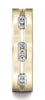 Benchmark-14K-Yellow-Gold-6mm-Comfort-Fit-Etched-Channel-Set-9-Stone-Diamond-Wedding-Band--.18Ct--Sz-4.5--CF526533HF14KY04.5