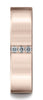 Benchmark-14K-Rose-Gold-6mm-Comfort-Fit-Pave-set-3-Stone-Diamond-Wedding-Band-Ring--.06Ct--Size-4.5--CF52671214KR04.5